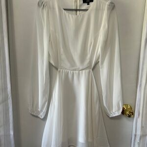 NWOT Lulu's White Long Sleeve Dress